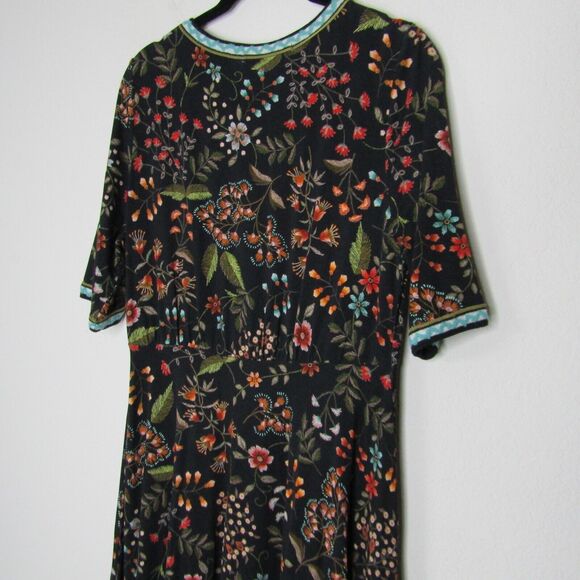 Anthropologie Midi Dress Aldomartins Appenzell Knit Floral Viscose Size XS P Nwt - Picture 4 of 15